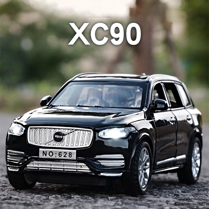 1/32 Scale XC90 Diecast Car Model Toy, Pull Back Toy Vehicle with Sound and Light for Kids Toddler Boys Girls Gift Collection