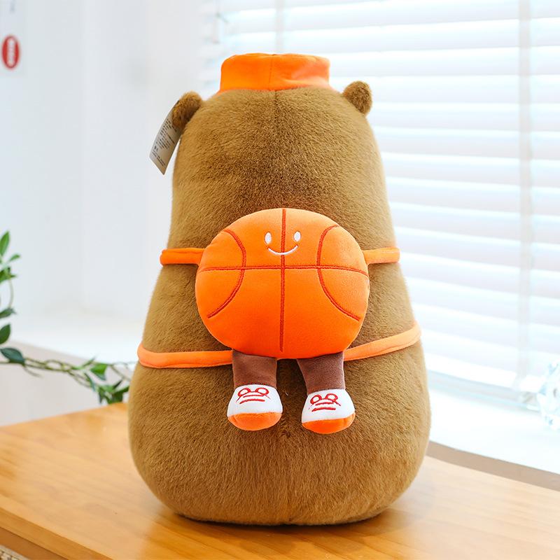 Creative Cow and Horse Feeding Bottle Kapibara Doll Plush Toy Capybara Doll Sleep Pillow Home