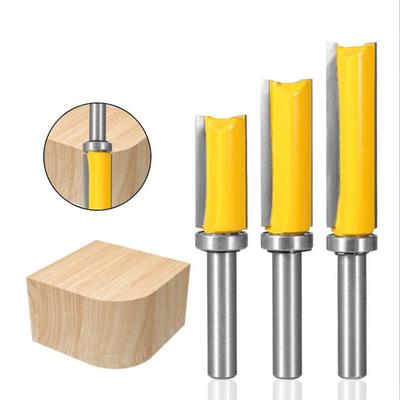 1PC 8mm Shank Template Trim Hinge Mortising Router Bit Straight Flush Trim Tenon Cutter for Woodworking