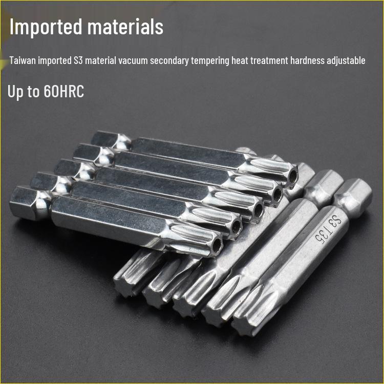 Mach S3 Hex Torx Screwdriver Bit with Center Hole & Strong Magnetic Tip
