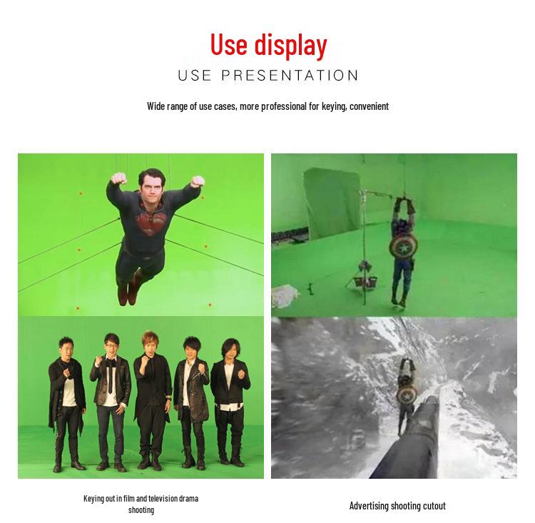 Green Screen Portable Pull-Up Stand for Photography and Live Broadcasts