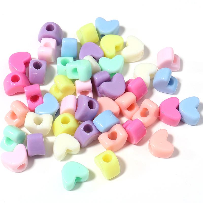 

Акриловые бусины в форме бантика, сердца и лепестка для детских браслетов и подвесок для телефона своими руками 50 pieces per pack