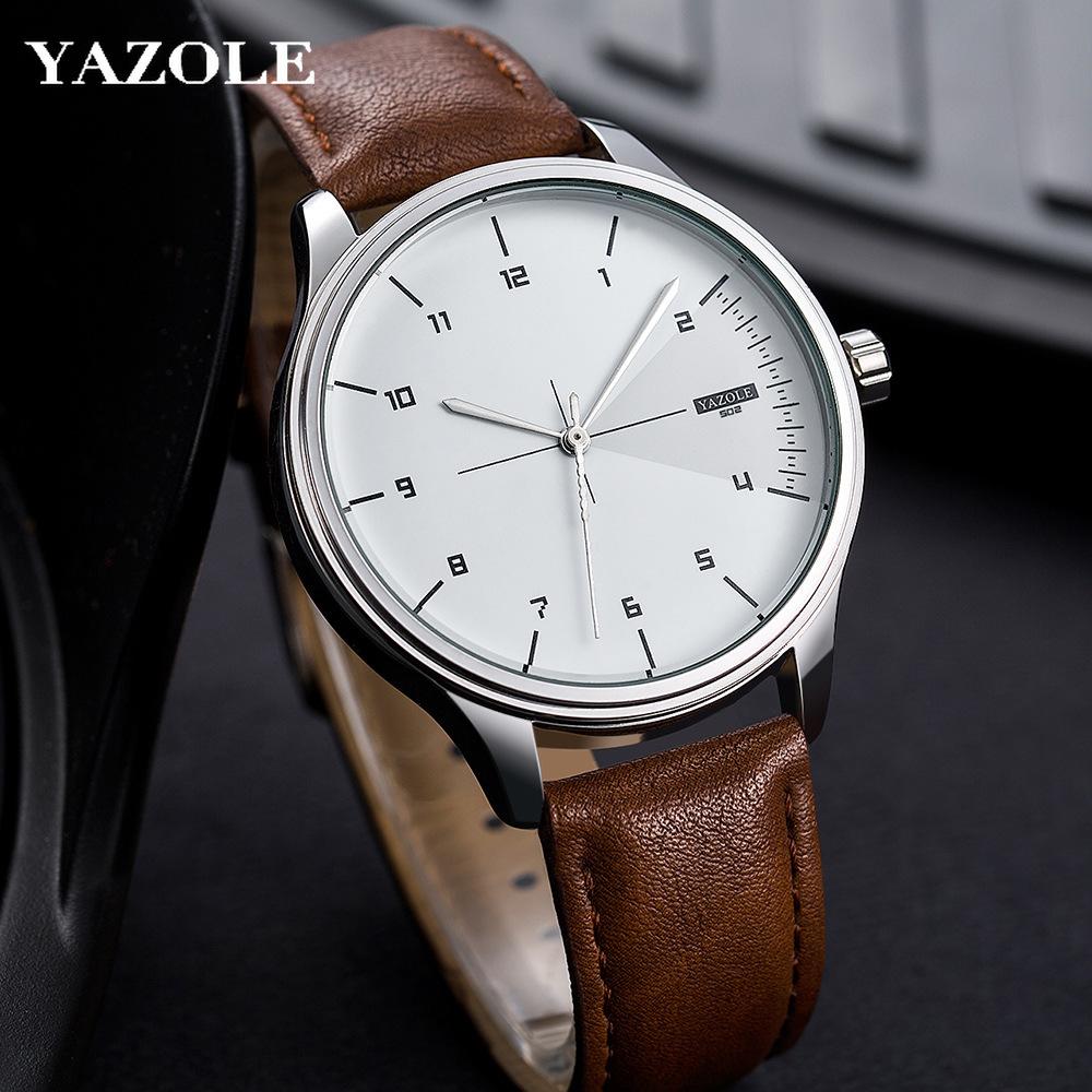 

YAZOLE-502 Мужские часы Водонепроницаемые кварцевые часы Мужские деловые модные часы