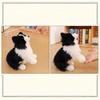 Realistic Border Collie Stuffed Plush Toy Soft Lifelike Dog Doll for Pet Play Companion Kids Christmas Gift