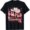 Funny Valentines Day Cupid Find Me A Cowboy Women Men Boys Girls Cotton Men T Shirt