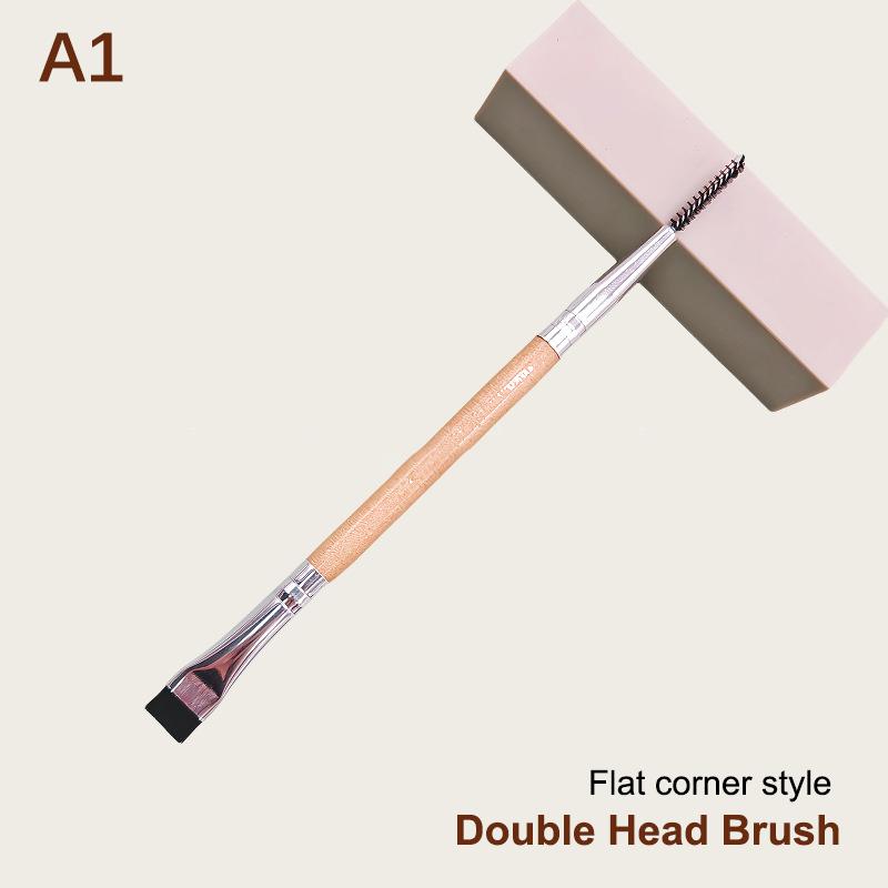 Eyebrow Brush Eyelash Comb Makeup Brushes Dual Ended Flat/Angled Brush Spoolie Brush 2 In 1 Lash Eyebrow Brush Set Makeup Tool