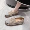 Spring large size casual single shoes women's new shoes platform flat bottom rhinestone fashion women's shoes