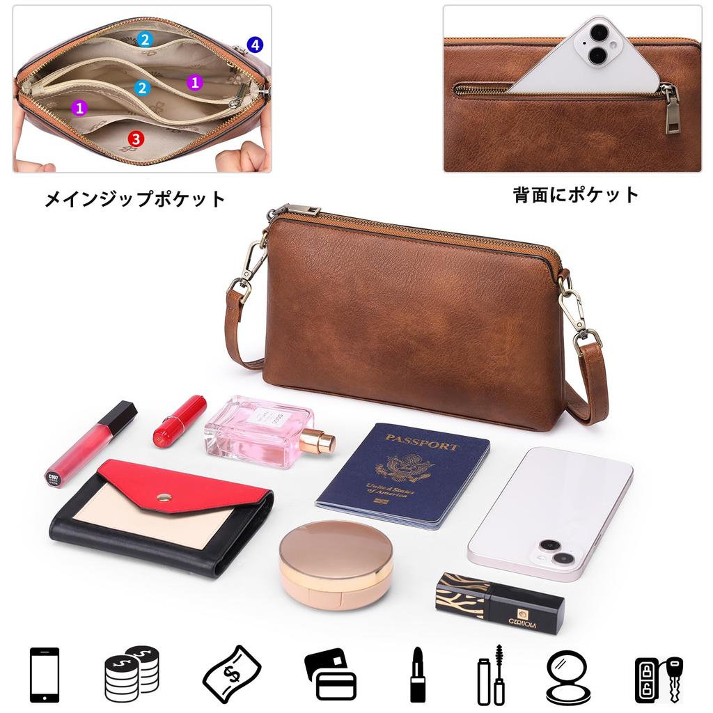 Umhängetasche für große Schulter, echte Schulter, stilvolle Tasche für Frauen [RNIEGA] Frauen, Umhängetasche, Fassungsvermögen, leicht, Tasche, Leder, Beutel,