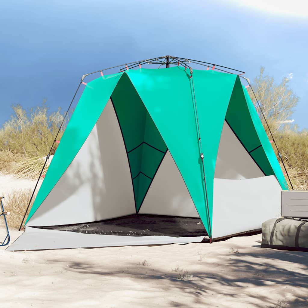 Beach Tent for 4 Persons Sea Green Quick Release Waterproof