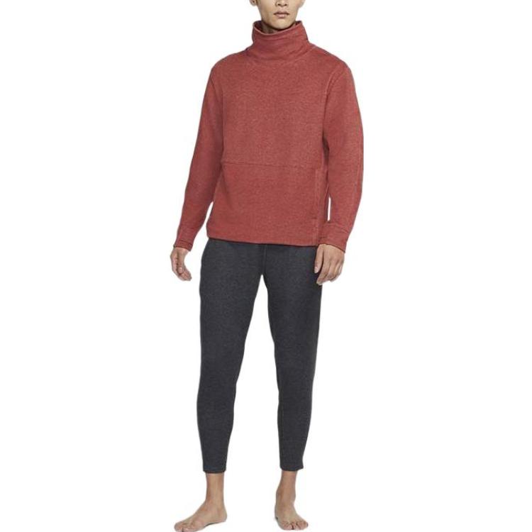 Nike Sweatshirts Men's Red Turtleneck Moderate Regular CU6256-689