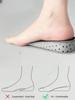 1 Paar unsichtbare Höhensteigerungs-Einlegesohlen EVA-Memory-Schaum für Männer Frauen Fersen-Anhebekissen Schuh-Pads Einlagen 2 3 4 cm Aufzug