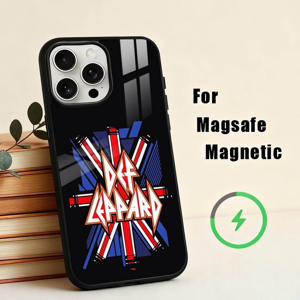 Hot R-Rock band D-Def L-Leppard Phone Case For iPhone17,16,15,14,13,12,11 Plus,Pro Max Magnetic For Magsafe Wireless Charging