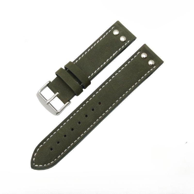 20mm 22mm Genuine Leather Watch Strap for Men Compatible with Hamilton Navy Field Khaki Eternal Jazz Smart Watch Strap
