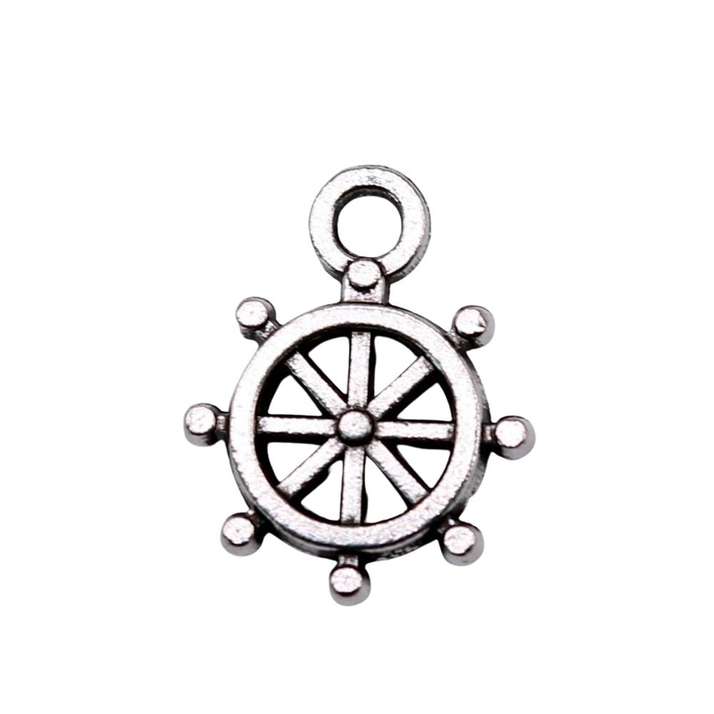 

20шт Руль Шармы Шармы Античное серебро Цвет Цинковый сплав 11X9mm