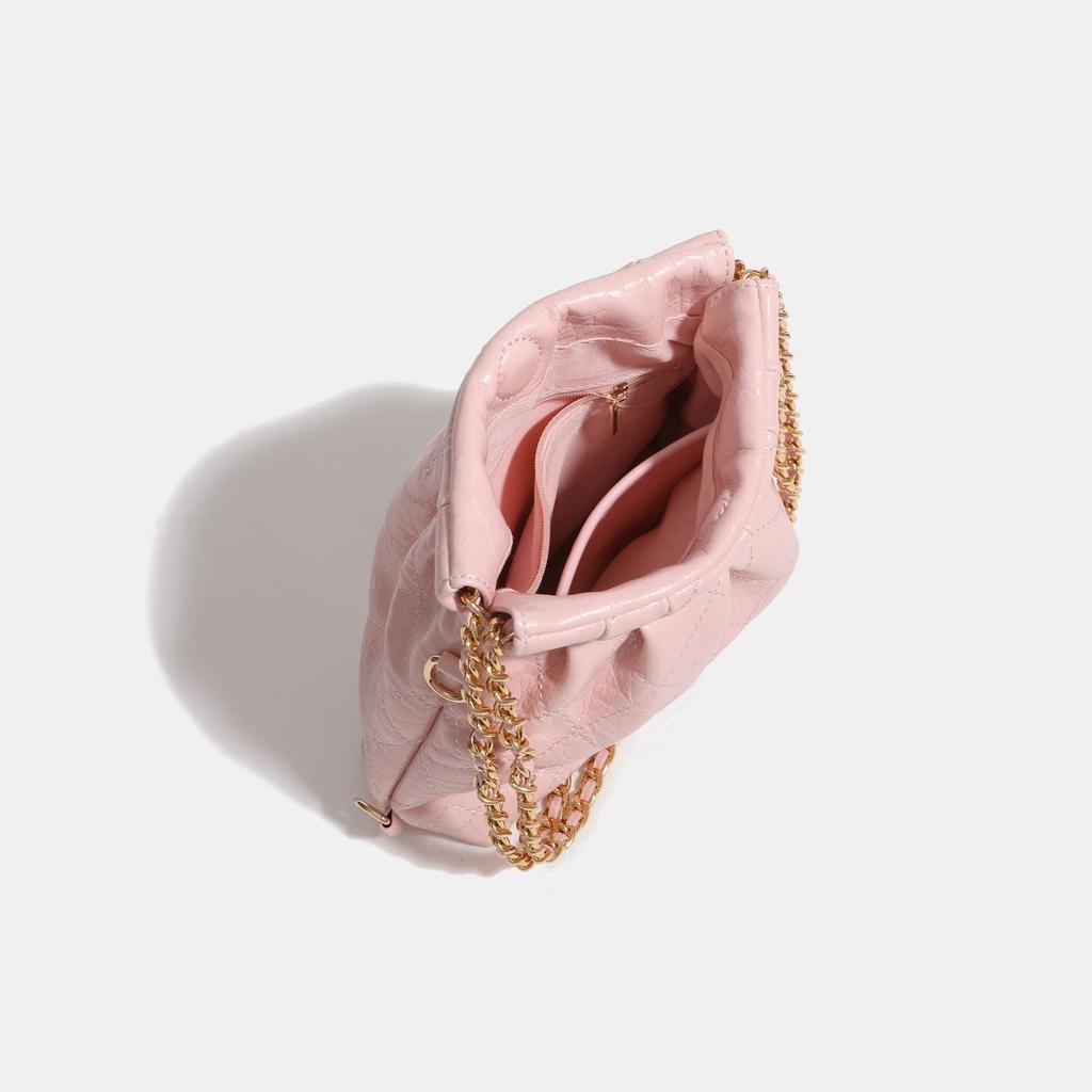 Diamond-patterned-style hobo bag 2024 women's spring-summer new mini backpack niche high-end single-shoulder crossbody bag
