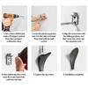 Alloy Leaf Shape Wall Hook Rustproof Door Hanger for Coat Hats Bags Bedroom Bathroom Entryway