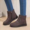 Women's Boots Winter Shoes For Women Ankle Boots Warm Fur Botas Mujer Waterproof Low Heels Snow Boots Winter Flat Shoes