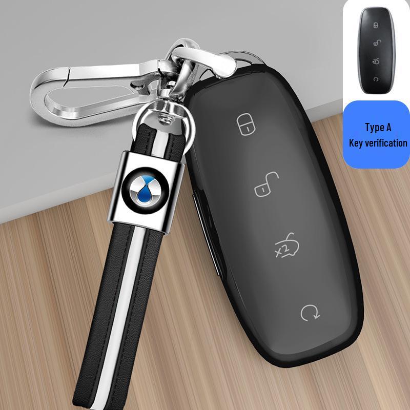 Denza D9 Key Case: 2022 Transparent Shell for Men & Women, Modified Card Car Package with Buckle