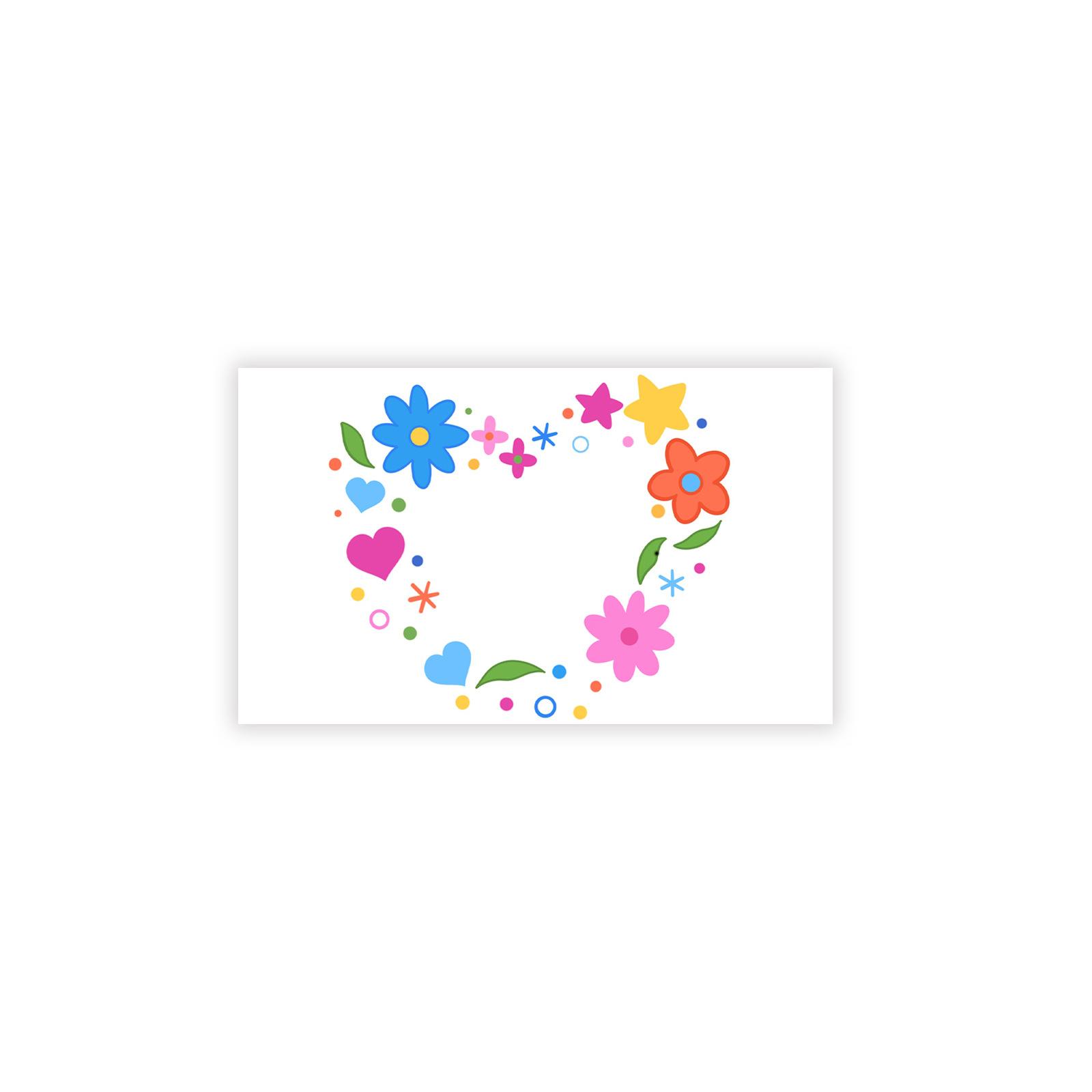 

Childlike Colorful Flower Love Tattoo Sticker Waterproof And Long-Lasting Arm Style Full Of Girlish Hearts 11*18