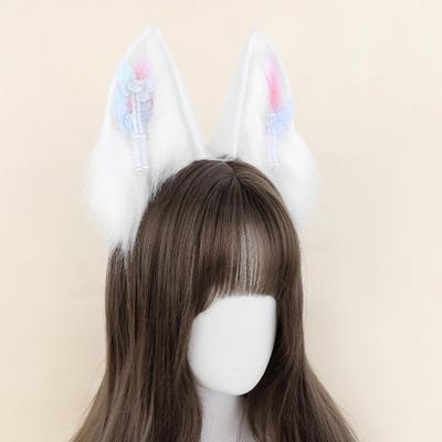 Bunnies Ears Headbands Furry Rabbit Ears Headband Halloween Party Prom Cosplay Costume Hair Accessories Headwear Women