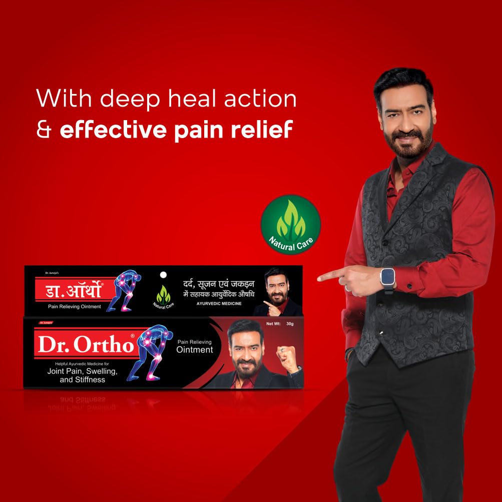 Dr.Ortho Ayurvedic Pain Relieving Ointment 30 G Pack Of 3 For Joint Neck Knee Muscle Pain Relief