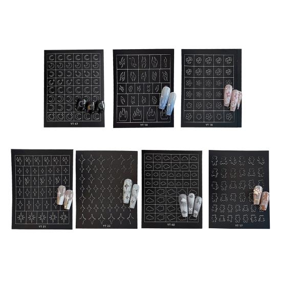 3/6/7/8/9/10 Sheets Nail Art Sticker Self-adhesive Halloween Christmas Butterfly Love Heart Women Fake Nail Decoration Decal