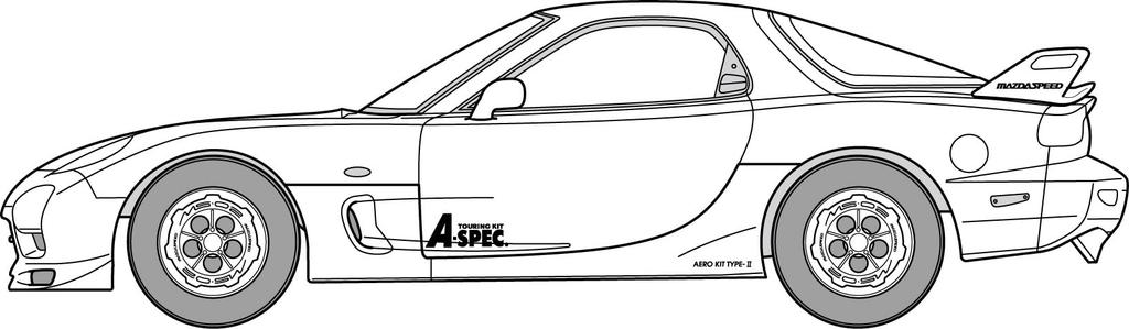 Inch Up Series FD3S Mazdaspeed GT W Plastic Model 1/24 No.331 RX-7 A-spec (with Wing)