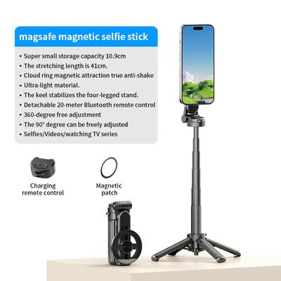 Upgraded Pocket Selfie Stick Bluetooth Remote Rechargeable Four-Corner Stand Foldable Phone Holder for & Android