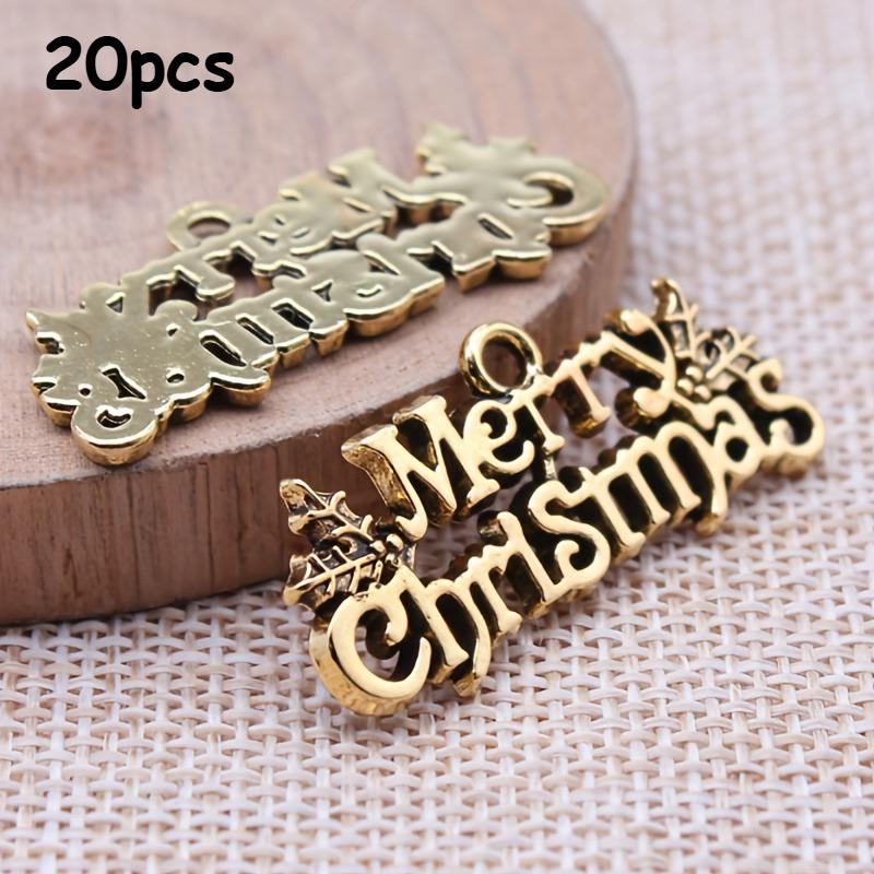20 Stück Frohe Weihnachten Anhänger Charms - Dekoration für DIY Schmuckherstellung, Halsketten, Armbänder, Ohrringe, Schlüsselanhänger, Weihnachtsschmuck