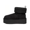 Classic Mini Platform Felted Boot Black Women's Sneakers 1144047-BLK