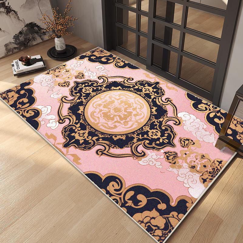 Large Oriental Home Carpet Antiskid Easy Clean Soft Washable Rug for Living Dining Room Entrance Decor