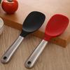 Non-Stick Dinnerware Stainless Steel Handle Silicone Rice Scoop Kitchen Spoons Rice Paddle Spatula