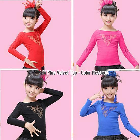 Children's Cotton Dance Tops - Spring & Autumn: Long/Short Sleeve Latin, Summer Chinese, Yoga Wear for Girls