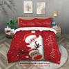 3-Piece Christmas-Themed Bedding Set Duvet Set Single Double Bed King Size Bed Set Adult Boys Bedroom Duvet Cover Pillow Case