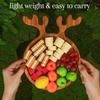 Appetizer Platter Decorative Christmas Tray Dessert/Snacks/Fruit/Cookies Wood Serving Platter Charcuterie Board Kitchen Supplies