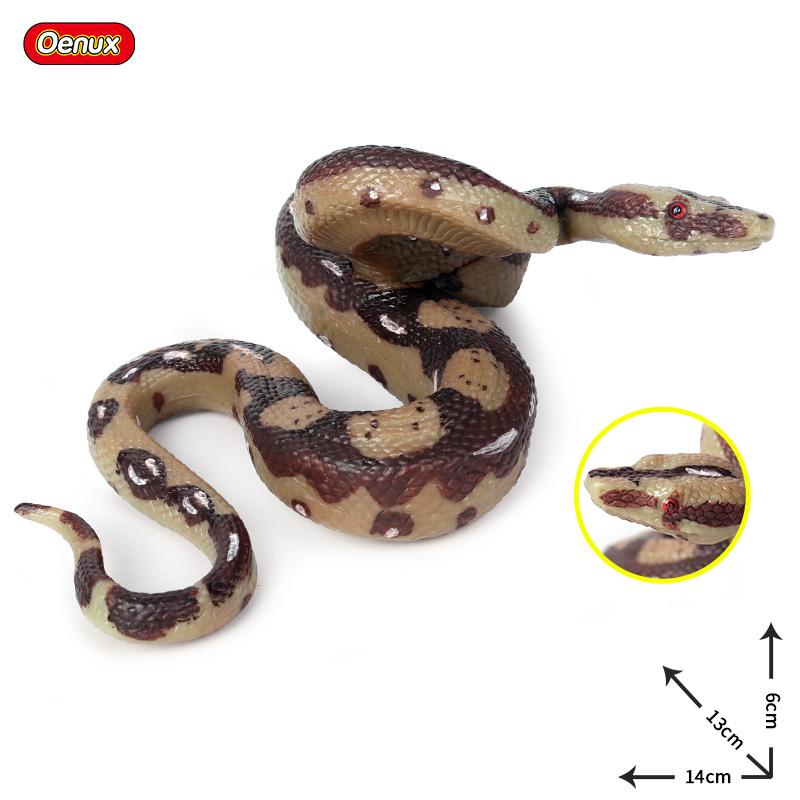Oenux Simulation Forest Savage Snakes Animals Model Wild Cobra Rattlesnake Python Action Figures Party Favor Decor Kids Toy Gift