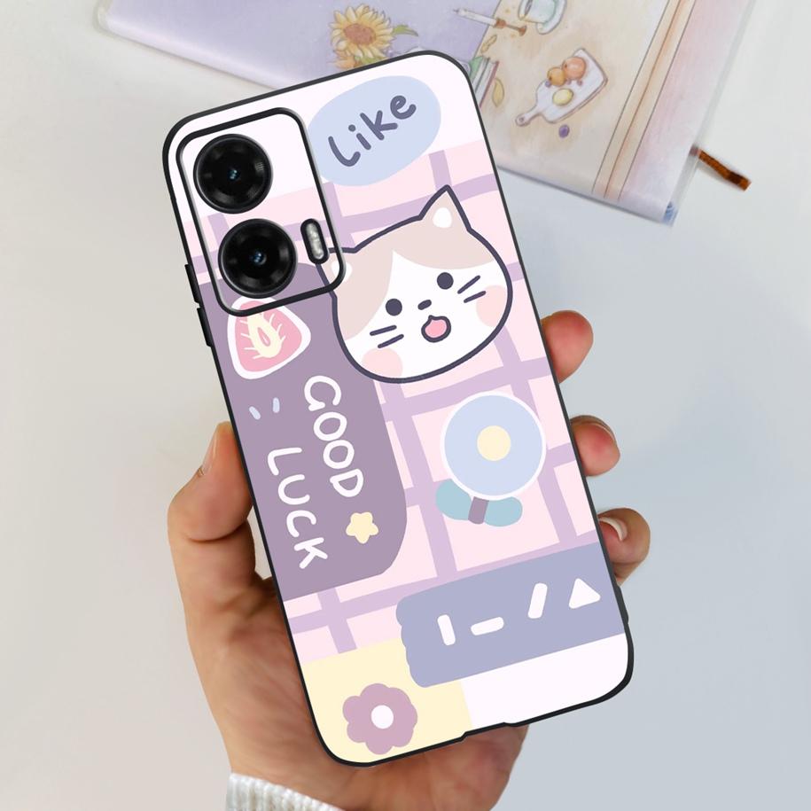 For Motorola Moto G35 5G Case Popular Flower Butterfly Soft Silicone TPU Matte Cover For Moto G35 2024 G 35 MotoG35 Phone Shells