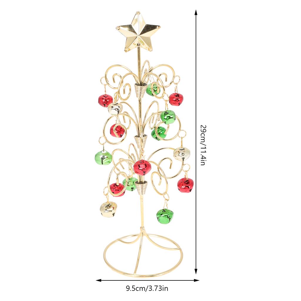 Mini Christmas Tree Desktop Iron Xmas Tree Small Size Christmas Table Decoration For Home Office Party Adornment
