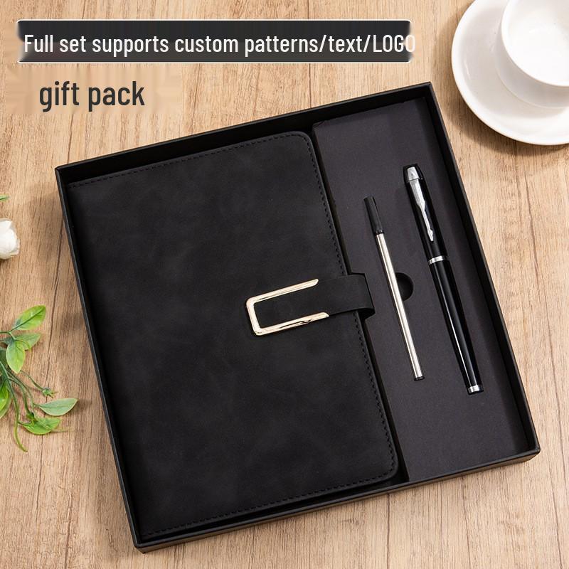 A5 Custom Logo Business Notebook Set - Premium Gift for Office Meetings