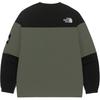 The North Face Logo Embroidered Color Block Crewneck Sweatshirt Unisex Sweatshirt Army-Green NM5MQ52K