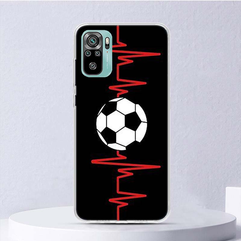 Football Soccer Ball Design Soft Case For Xiaomi Redmi 10 10A 10C 12 12C 9 9A 9C 9T Phone Cover 8 8A 7 7A 6 6A S2 K20 K40 Pro