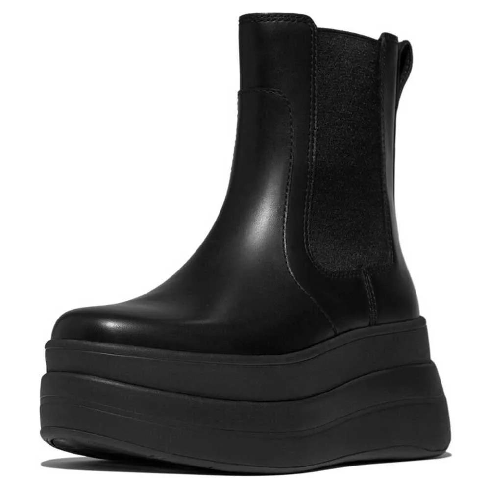 

Fitflop F-Mode Stack Leather Chelsea Booties 38