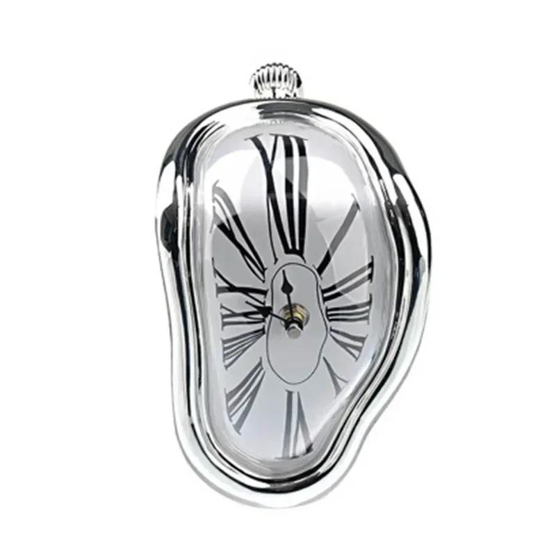 Surrealist Wall Clock Salvador Dali Inspired Distorted Design for Living Room Decor Silent Quartz Movement Unique Artistic Gift