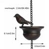 Bronze Bird Shape Drainage Chain Villa Rainwater Chain Bird Wind Chimes Iron Decoration