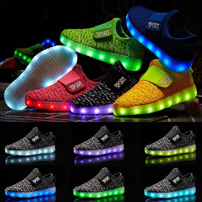 Calzature Sportive Comode Unisex Luminose con 7 Luci LED Ricaricabili USB