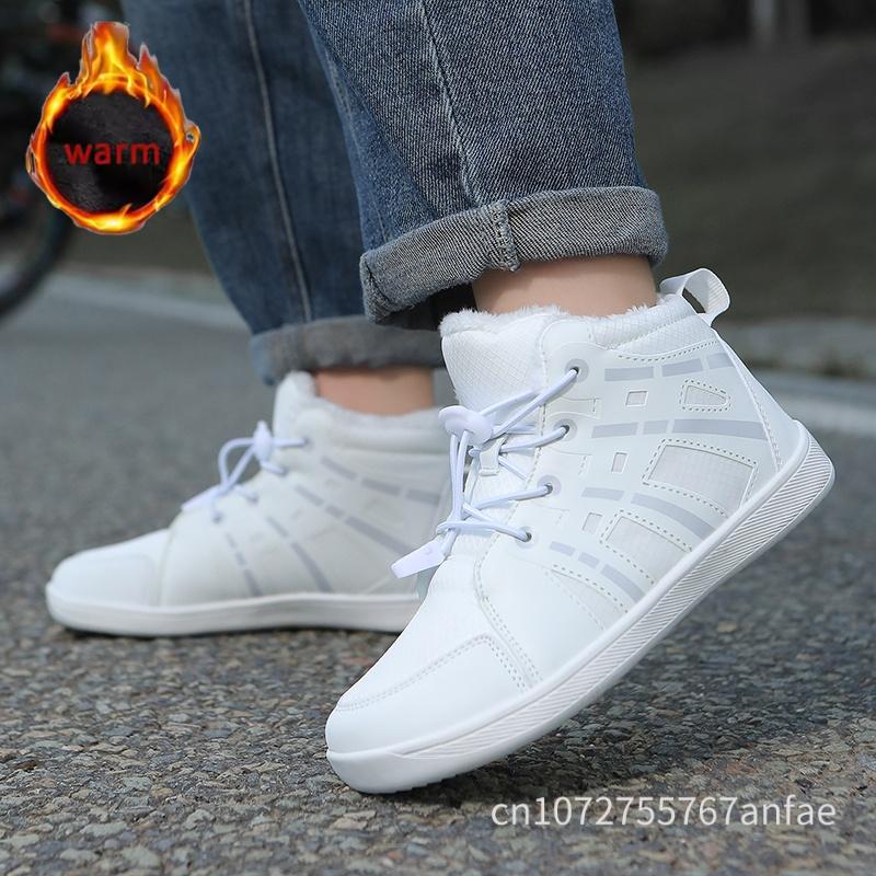 Jungen Mädchen Schneestiefel Wasserdicht Winterschuhe Kinder Barfußschuhe Winter Weite Zehen Sneakers Warme Schneestiefel Leicht Rutschfest