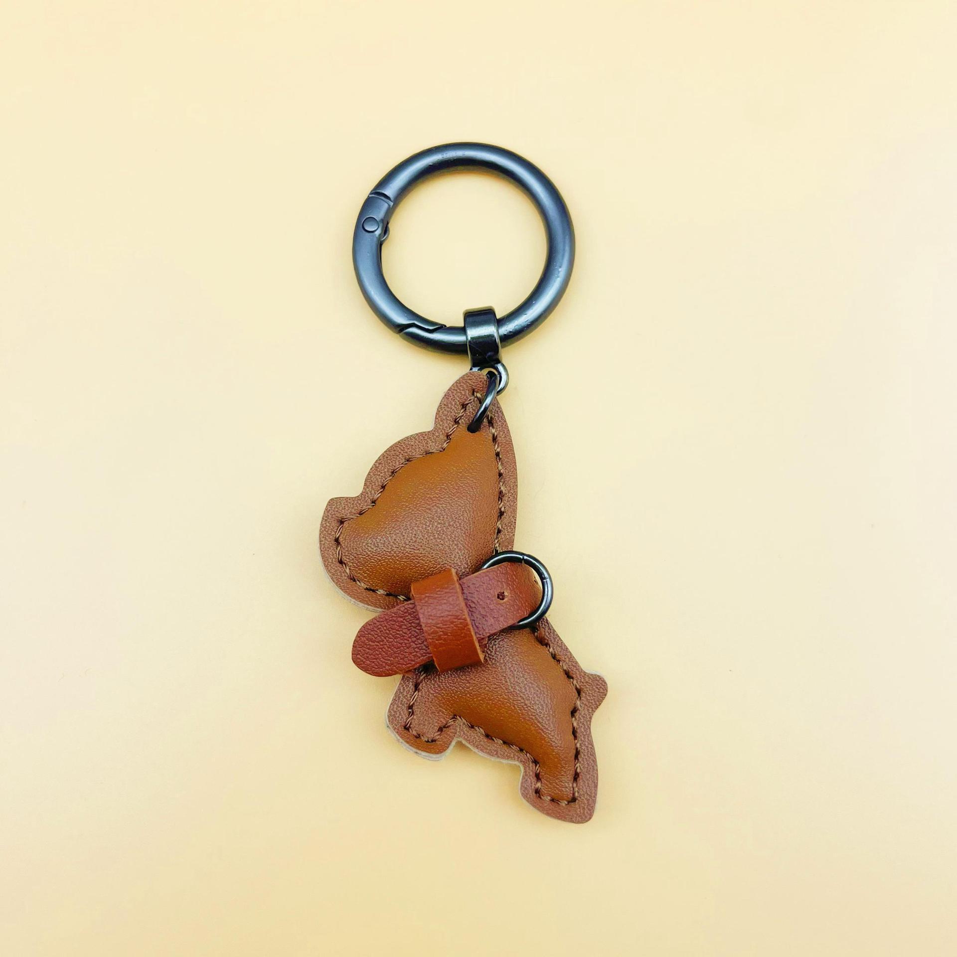 

Handcrafted Premium Leather French Bulldog Keychain: Cute Puppy Pendant & Stylish Bag Accessory