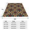 Flannel Throw Blanket Symmetrical Ornamental Tile Floral Pattern In Boho Style Blankets Soft Bedding for Bed Home Travel Sofa