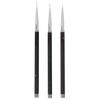 3PCS Black Nail Art DIY Brush Set Nylon Hair Nail Art Liner Brushes  Home Salon