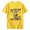 Sarcastic Sheet Ghost Funny Halloween Print T-Shirts Casual Short Sleeve T-Shirt for Spooky Season  Women's T-Shirt Clothing